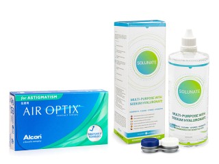 Air Optix for Astigmatism (6 lenti) + Solunate Multi-Purpose 400 ml con portalenti
