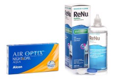 Air Optix Night & Day Aqua (6 lenti) + ReNu MultiPlus 360 ml con portalenti