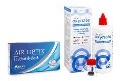 Air Optix Plus Hydraglyde (6 lenti) + Oxynate Peroxide 380 ml con portalenti
