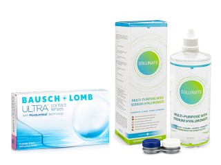 Bausch + Lomb ULTRA (6 lenti) + Solunate Multi-Purpose 400 ml con portalenti