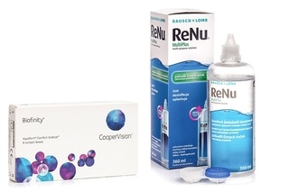 Biofinity (6 lenti) + ReNu MultiPlus 360 ml con portalenti