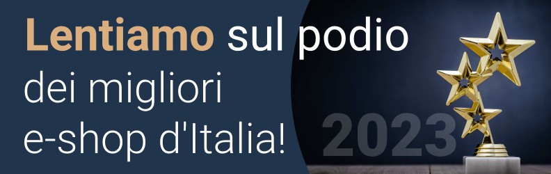 Lentiamo sul podio dei migliori e-shop italiani - Le Stelle dell'e-commerce 2022/2023