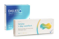 DAILIES AquaComfort Plus (90 lenti) + Lenjoy 1 Day Comfort (10 lenti)