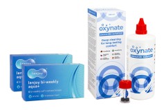 Lenjoy Bi-weekly Aqua+ (12 lenti) + Oxynate Peroxide 380 ml con portalenti