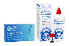 Lenjoy Bi-weekly Aqua+ (6 lenti) + Oxynate Peroxide 380 ml con portalenti