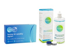 Lenjoy Bi-weekly Aqua+ (6 lenti) + Solunate Multi-Purpose 400 ml con portalenti