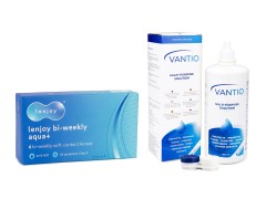 Lenjoy Bi-weekly Aqua+ (6 lenti) + Vantio Multi-Purpose 360 ml con portalenti