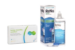 Lenjoy Monthly Comfort (6 lenti) + ReNu MultiPlus 360 ml con portalenti