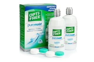 OPTI-FREE PureMoist 2 x 300 ml con portalenti