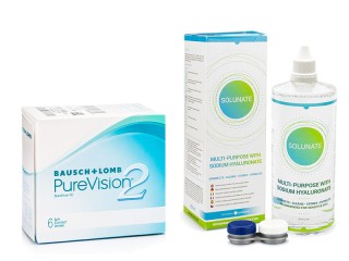 PureVision 2 (6 lenti) + Solunate Multi-Purpose 400 ml con portalenti