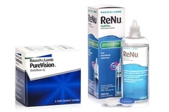 PureVision (6 lenti) + ReNu MultiPlus 360 ml con portalenti